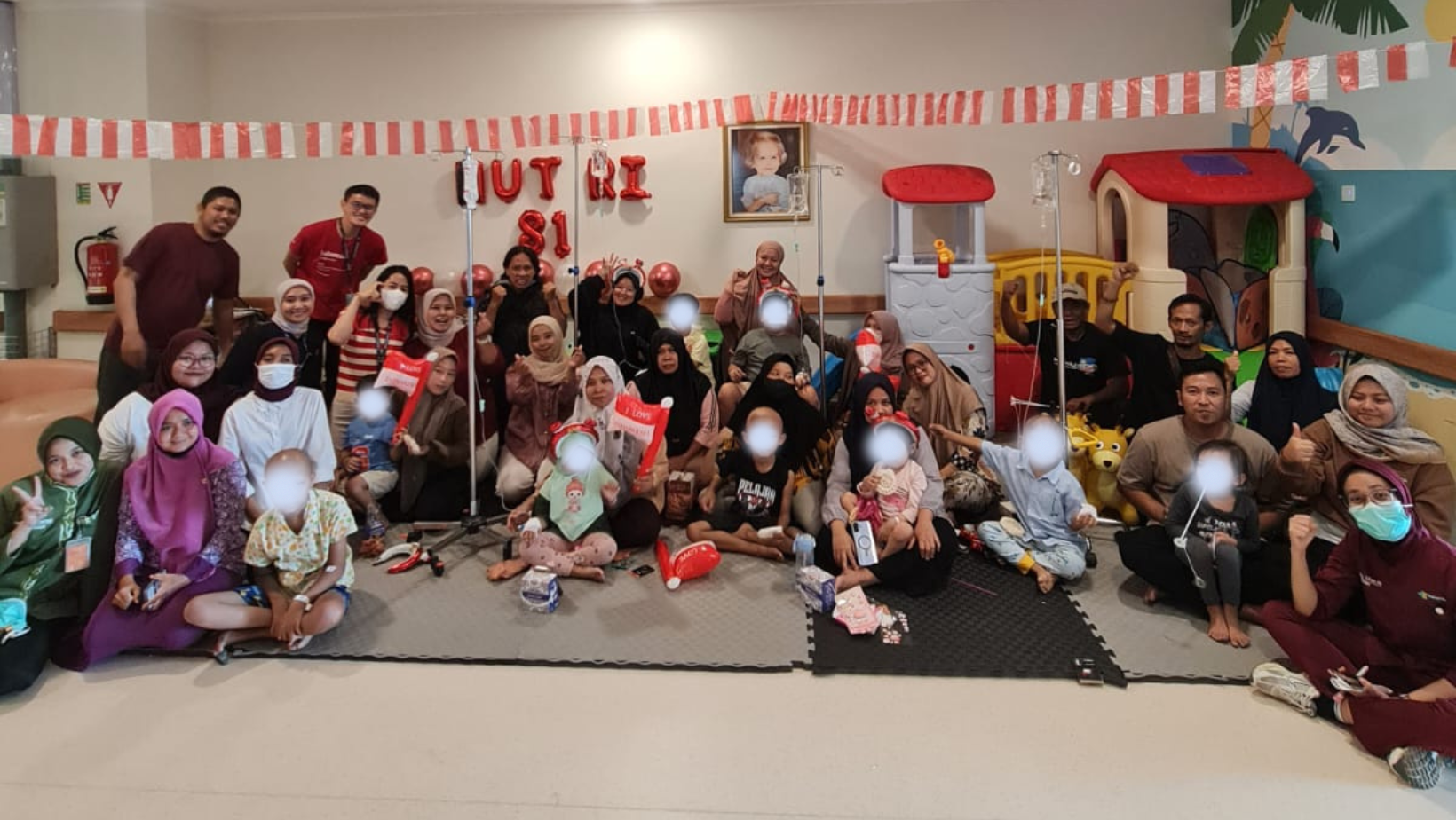 Semarak Kemerdekaan di Bangsal Kanker Anak RS Sardjito